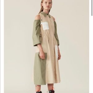 Ganni Midi Collared dress size 8